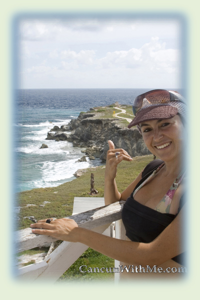Debora showing off punta norte in Cozumel
