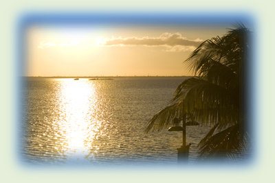 Beautiful sunset as seen in plaza la isla in Cancun Hotel Zone